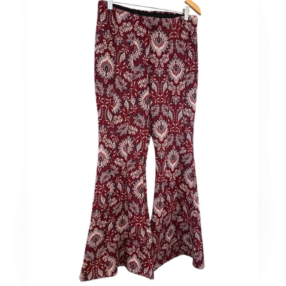 Anthropologie Damask Jacquard Flare Pants - Picture 8 of 13